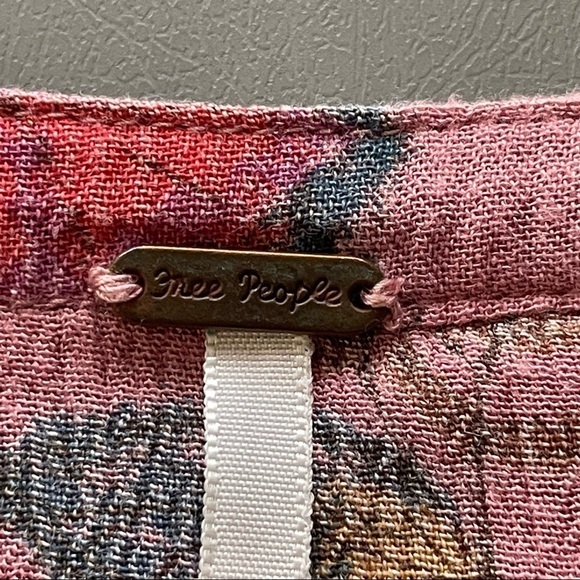 Free People Boho Floral Blouse | Pink | Size Small - Picture 9 of 14